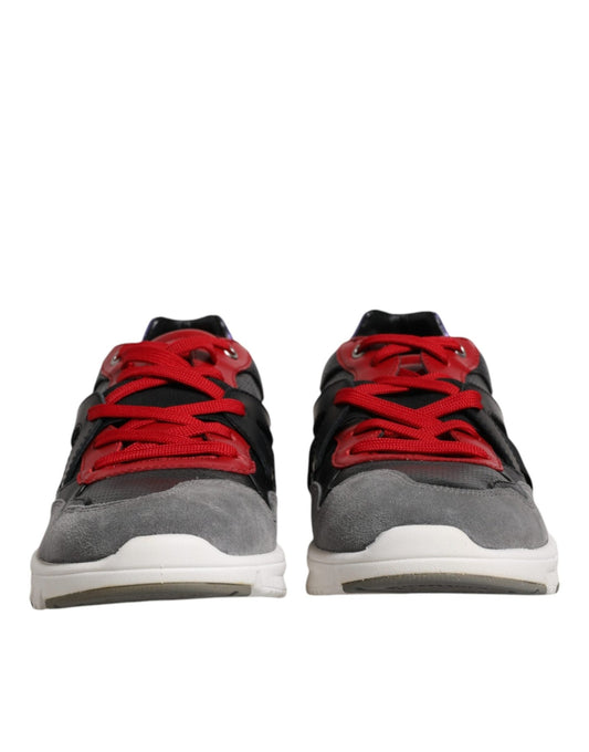 Dolce & Gabbana Multicolor Leather Suede Low Top Sneakers Shoes - SMARTMARTNZ