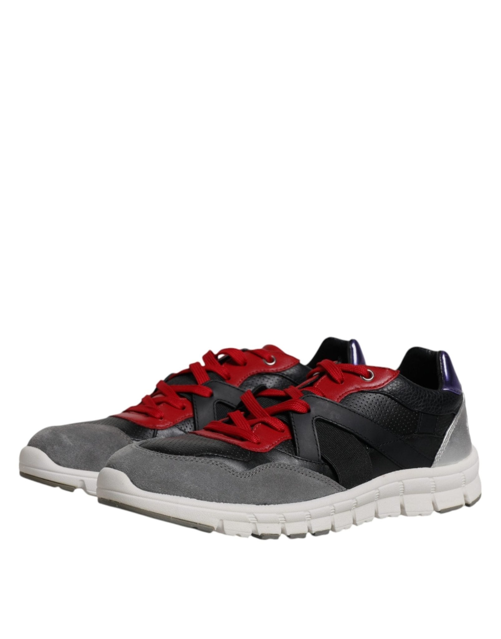 Dolce & Gabbana Multicolor Leather Suede Low Top Sneakers Shoes - SMARTMARTNZ