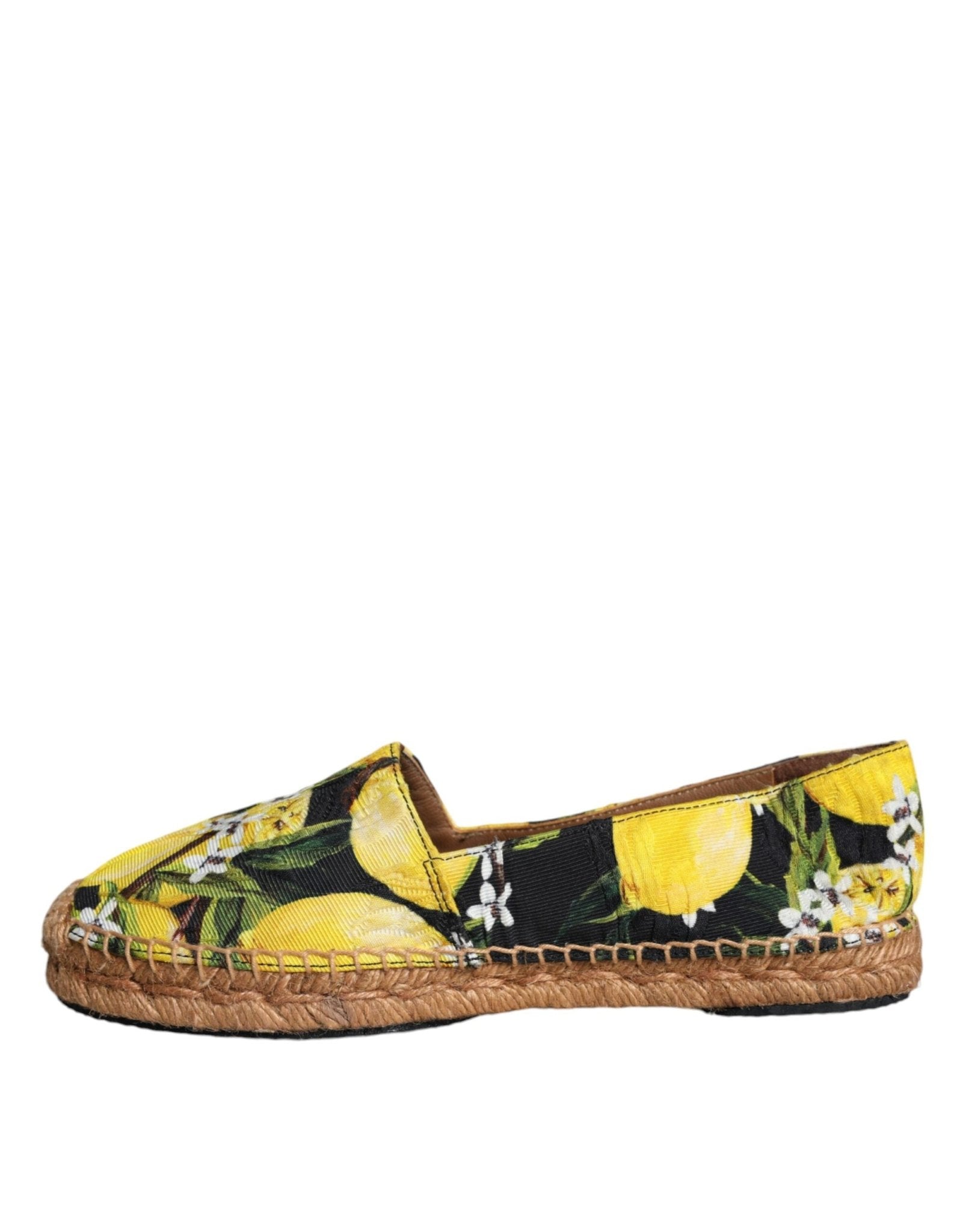 Dolce & Gabbana Multicolor Lemon Slip On Espadrilles Shoes - SMARTMARTNZ