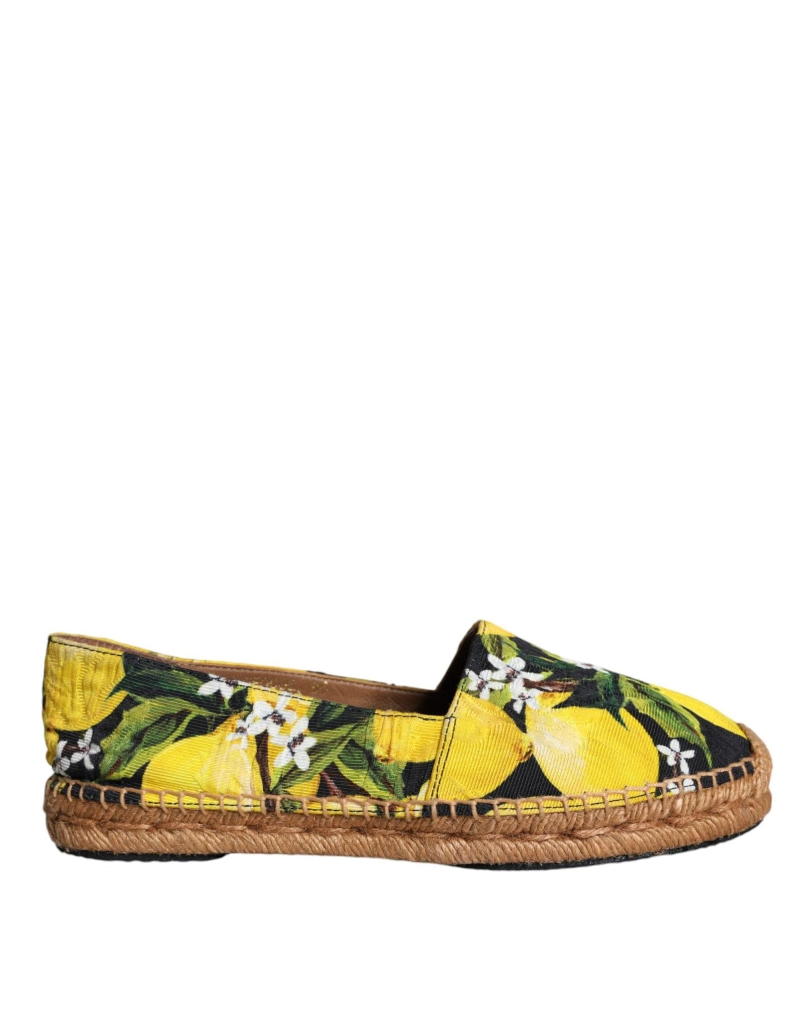 Dolce & Gabbana Multicolor Lemon Slip On Espadrilles Shoes - SMARTMARTNZ