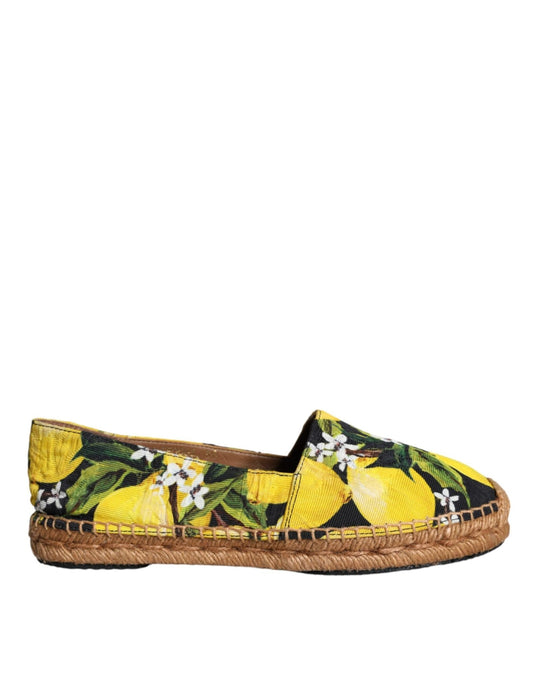Dolce & Gabbana Multicolor Lemon Slip On Espadrilles Shoes - SMARTMARTNZ