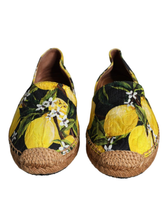 Dolce & Gabbana Multicolor Lemon Slip On Espadrilles Shoes - SMARTMARTNZ