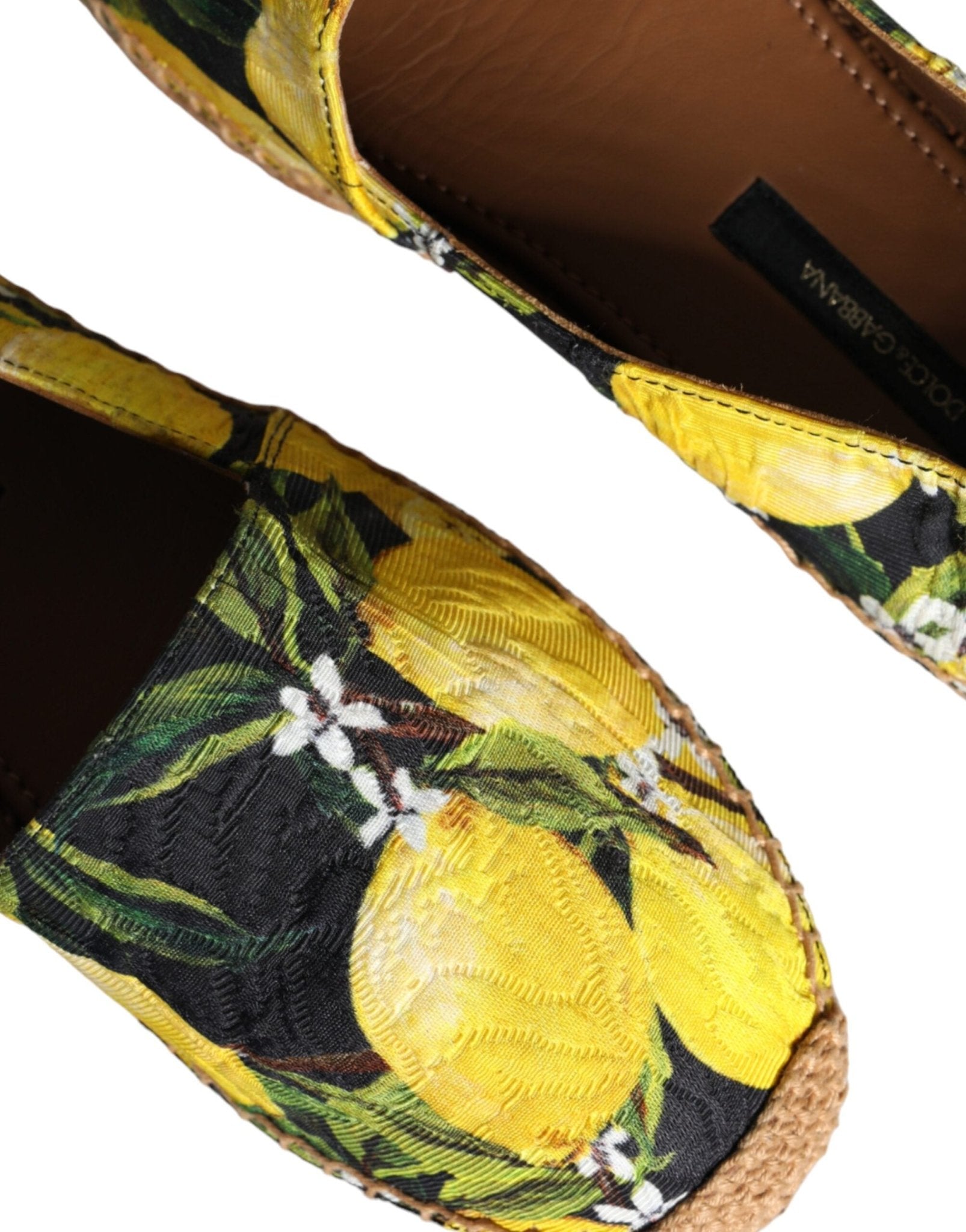 Dolce & Gabbana Multicolor Lemon Slip On Espadrilles Shoes - SMARTMARTNZ