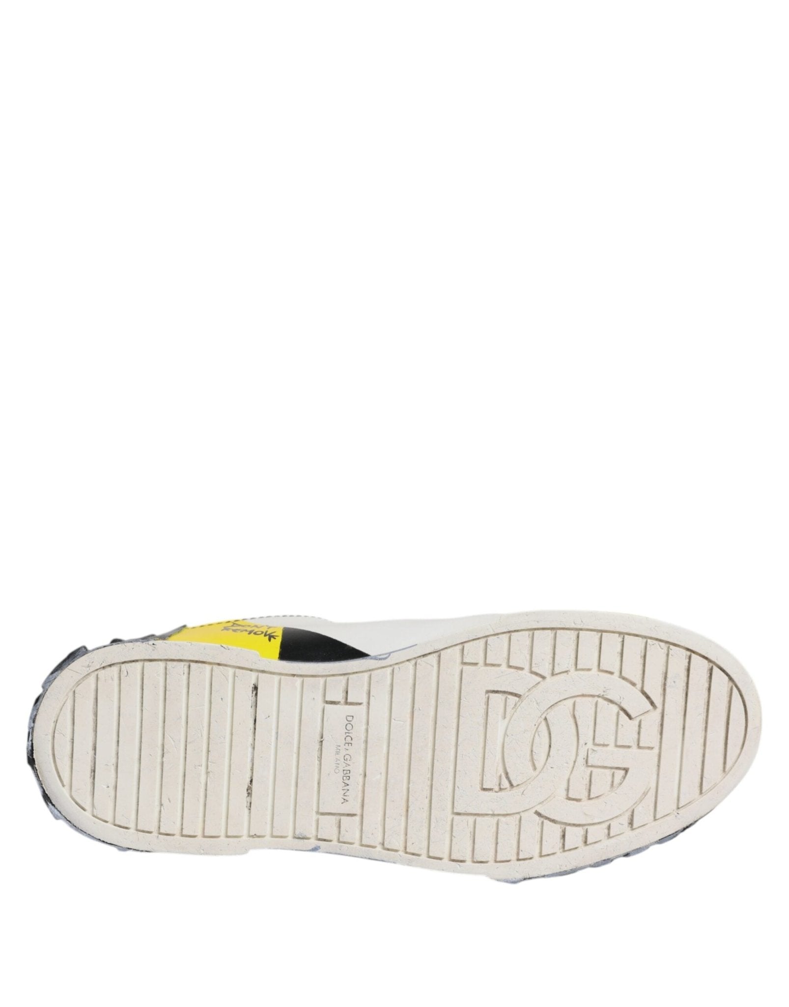 Dolce & Gabbana Multicolor Lettering Portofino Sneakers Shoes - SMARTMARTNZ