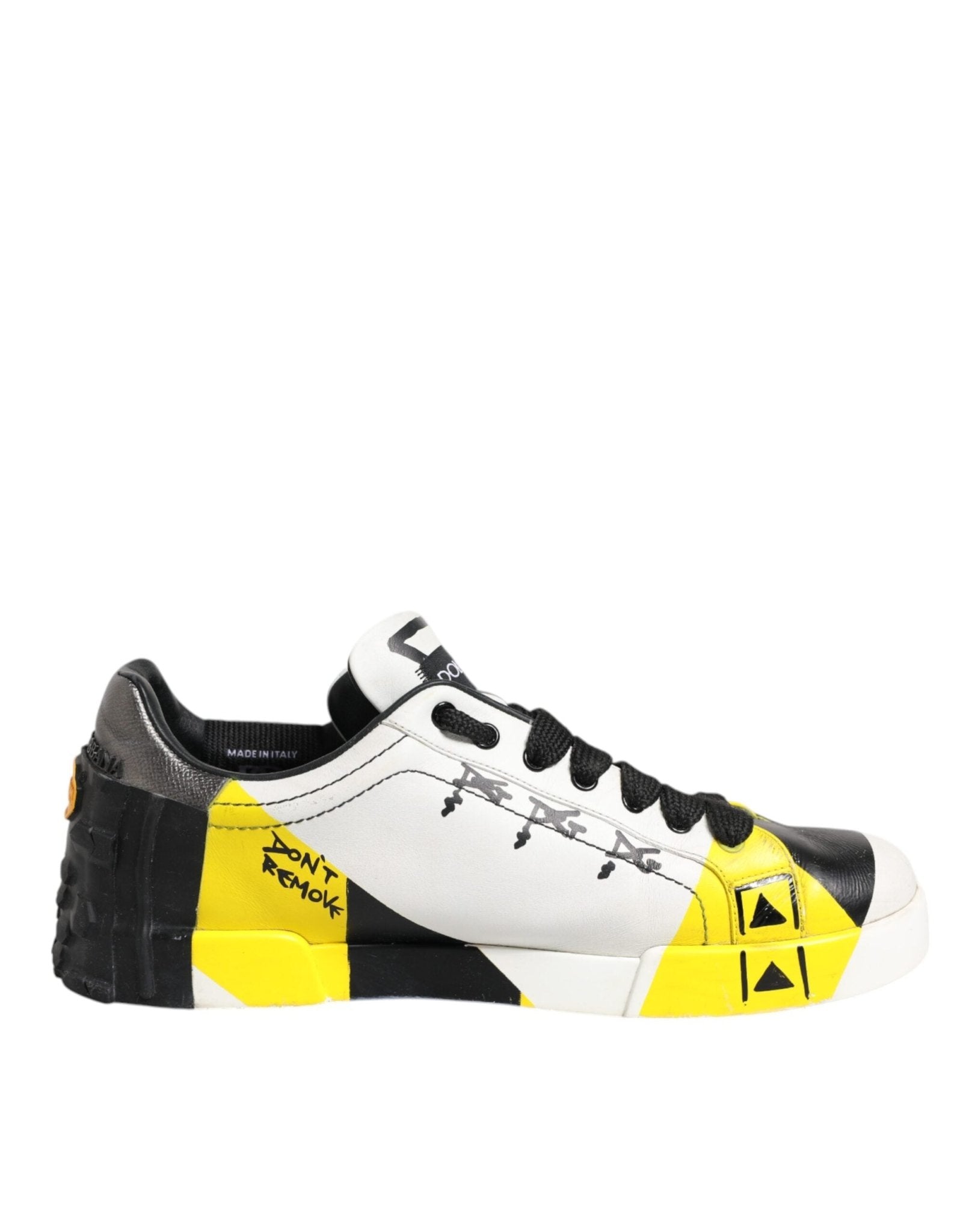 Dolce & Gabbana Multicolor Lettering Portofino Sneakers Shoes - SMARTMARTNZ