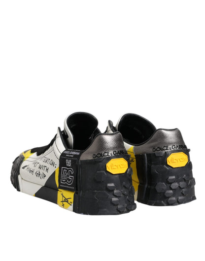 Dolce & Gabbana Multicolor Lettering Portofino Sneakers Shoes - SMARTMARTNZ