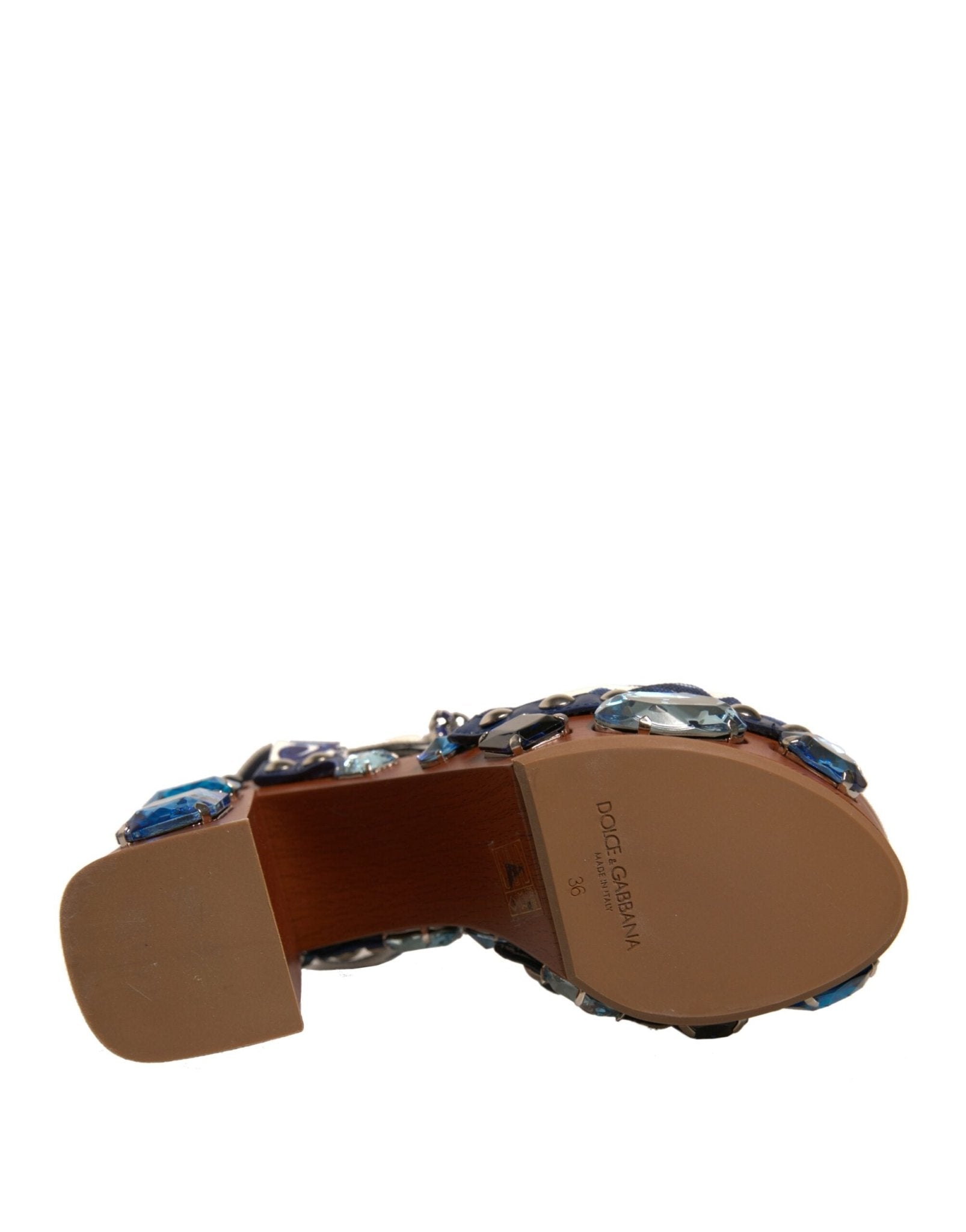 Dolce & Gabbana Multicolor Majolica Embellished Wedge Sandals Shoes - SMARTMARTNZ