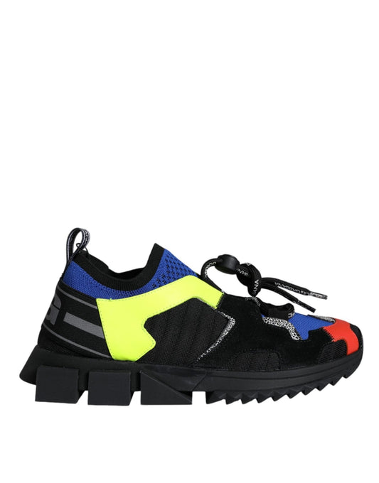 Dolce & Gabbana Multicolor Mesh Sorrento Trekking Sneakers Shoes - SMARTMARTNZ