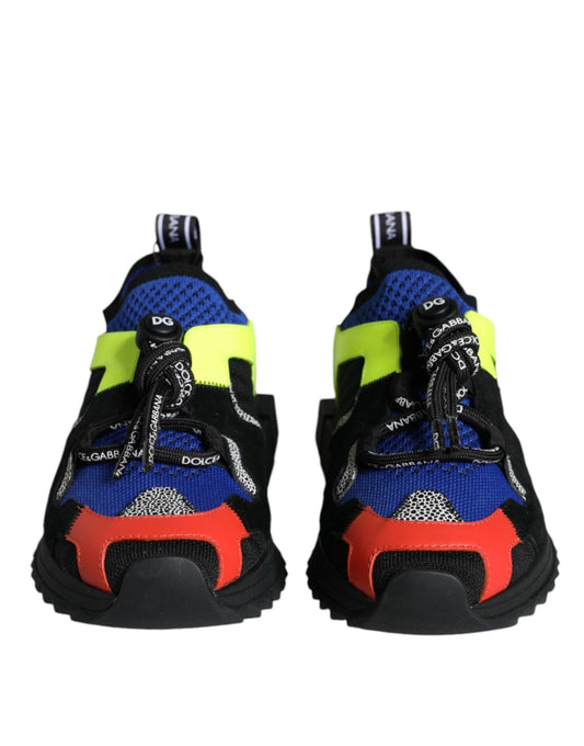 Dolce & Gabbana Multicolor Mesh Sorrento Trekking Sneakers Shoes - SMARTMARTNZ