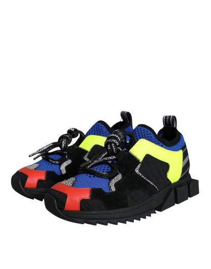 Dolce & Gabbana Multicolor Mesh Sorrento Trekking Sneakers Shoes - SMARTMARTNZ