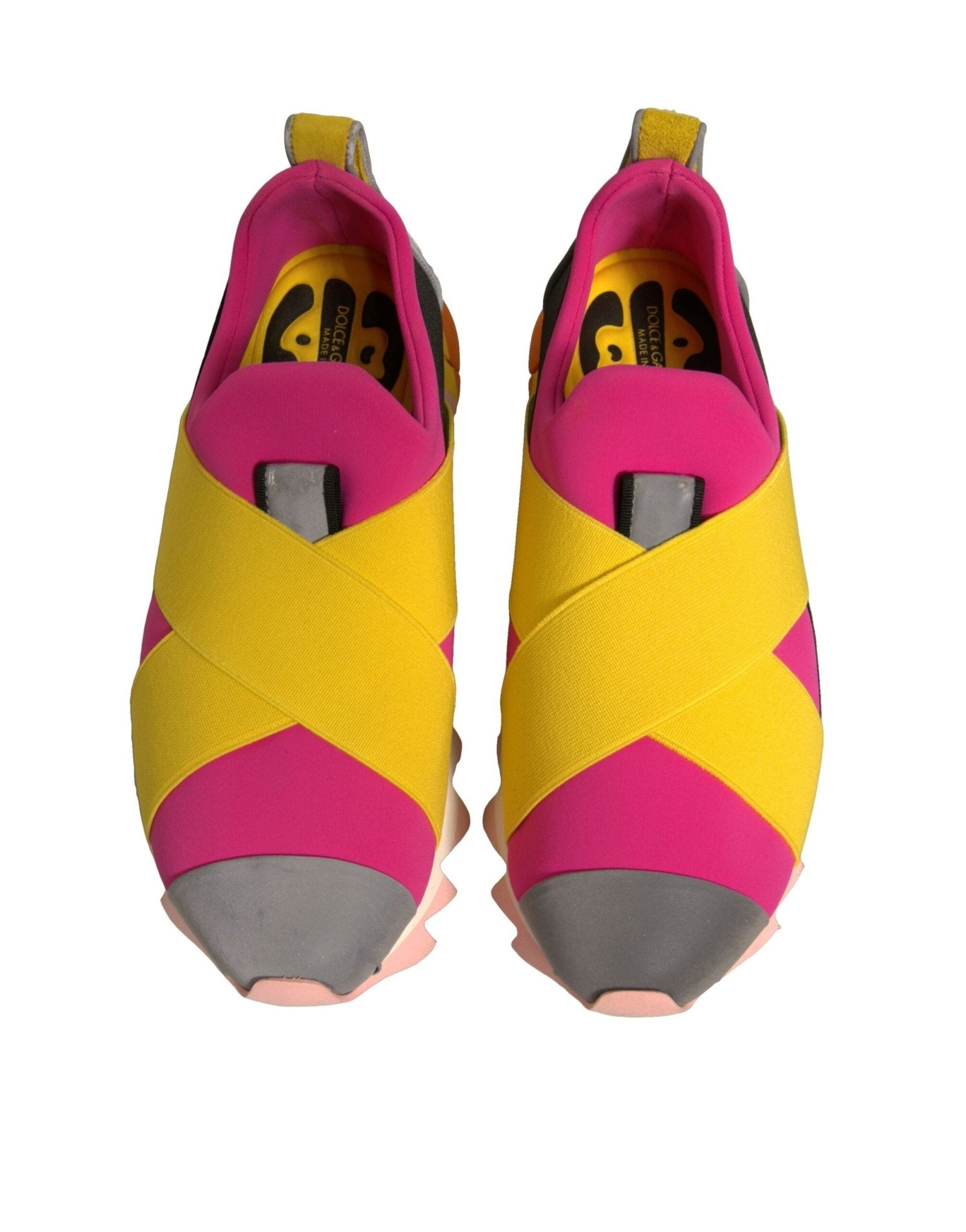 Dolce & Gabbana Multicolor Neoprene Elastic Ibiza Sneakers Shoes - SMARTMARTNZ