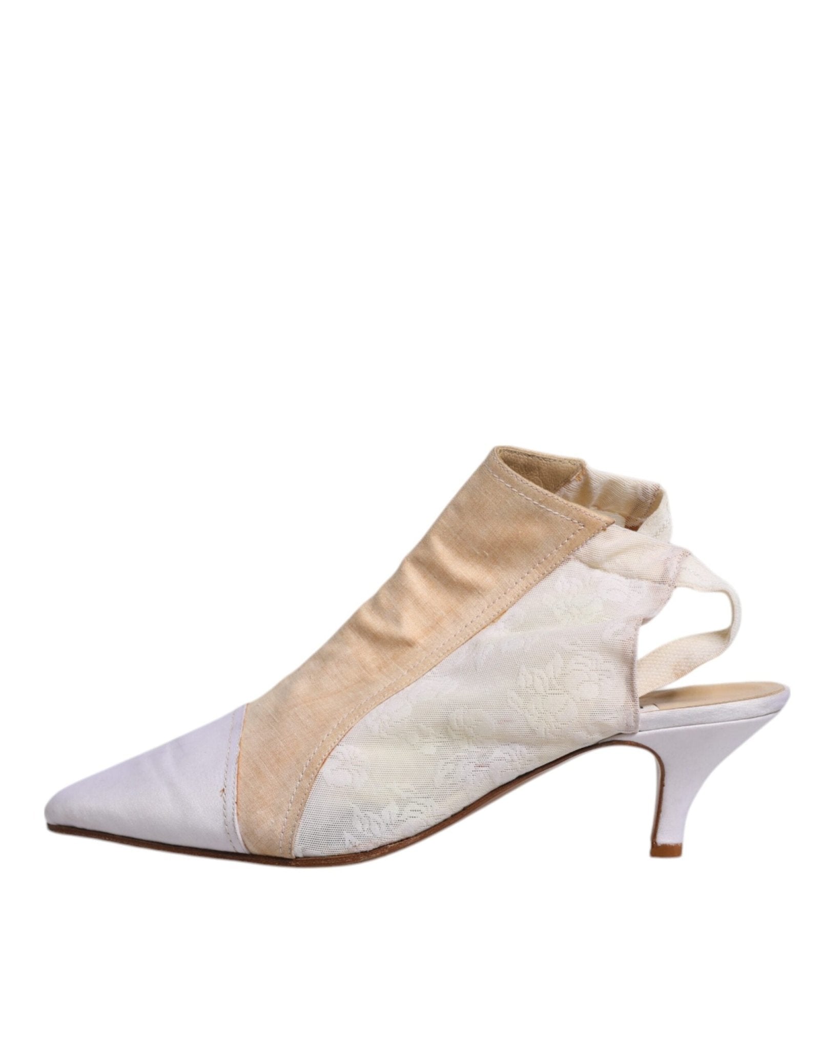 Dolce & Gabbana Multicolor Patchwork Heels Slingback Shoes - SMARTMARTNZ