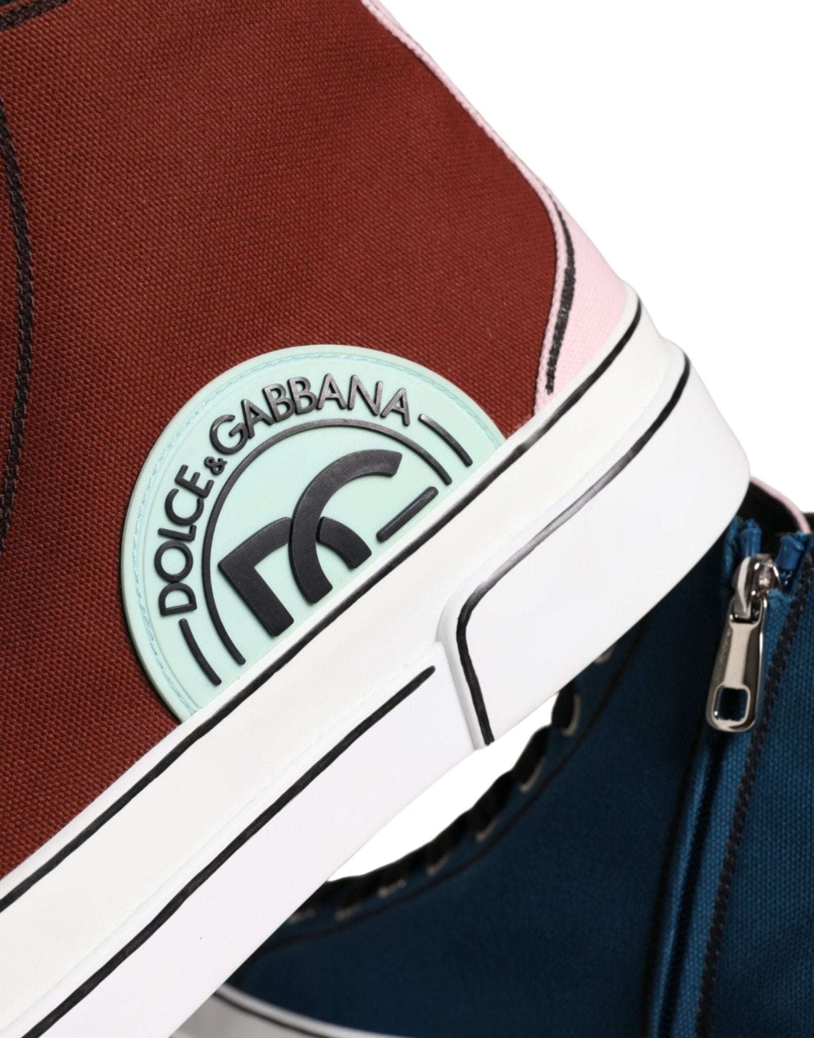 Dolce & Gabbana Multicolor Patchwork High Top Sneaker Shoes - SMARTMARTNZ