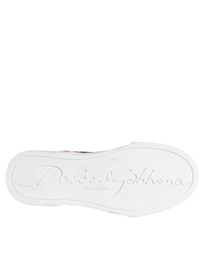 Dolce & Gabbana Multicolor Patchwork Logo High Top Sneakers Shoes - SMARTMARTNZ