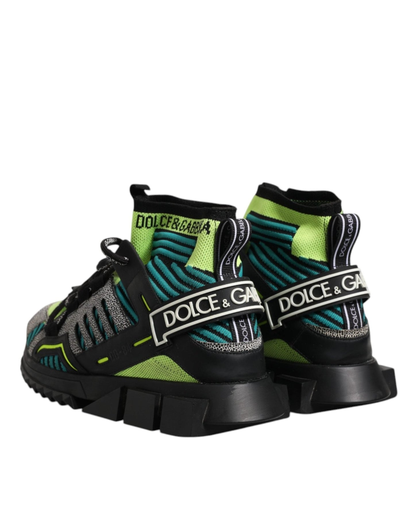 Dolce & Gabbana Multicolor Sorrento Logo Sneakers Socks Shoes - SMARTMARTNZ
