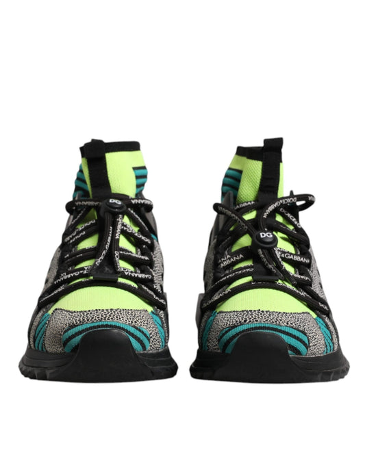 Dolce & Gabbana Multicolor Sorrento Logo Sneakers Socks Shoes - SMARTMARTNZ