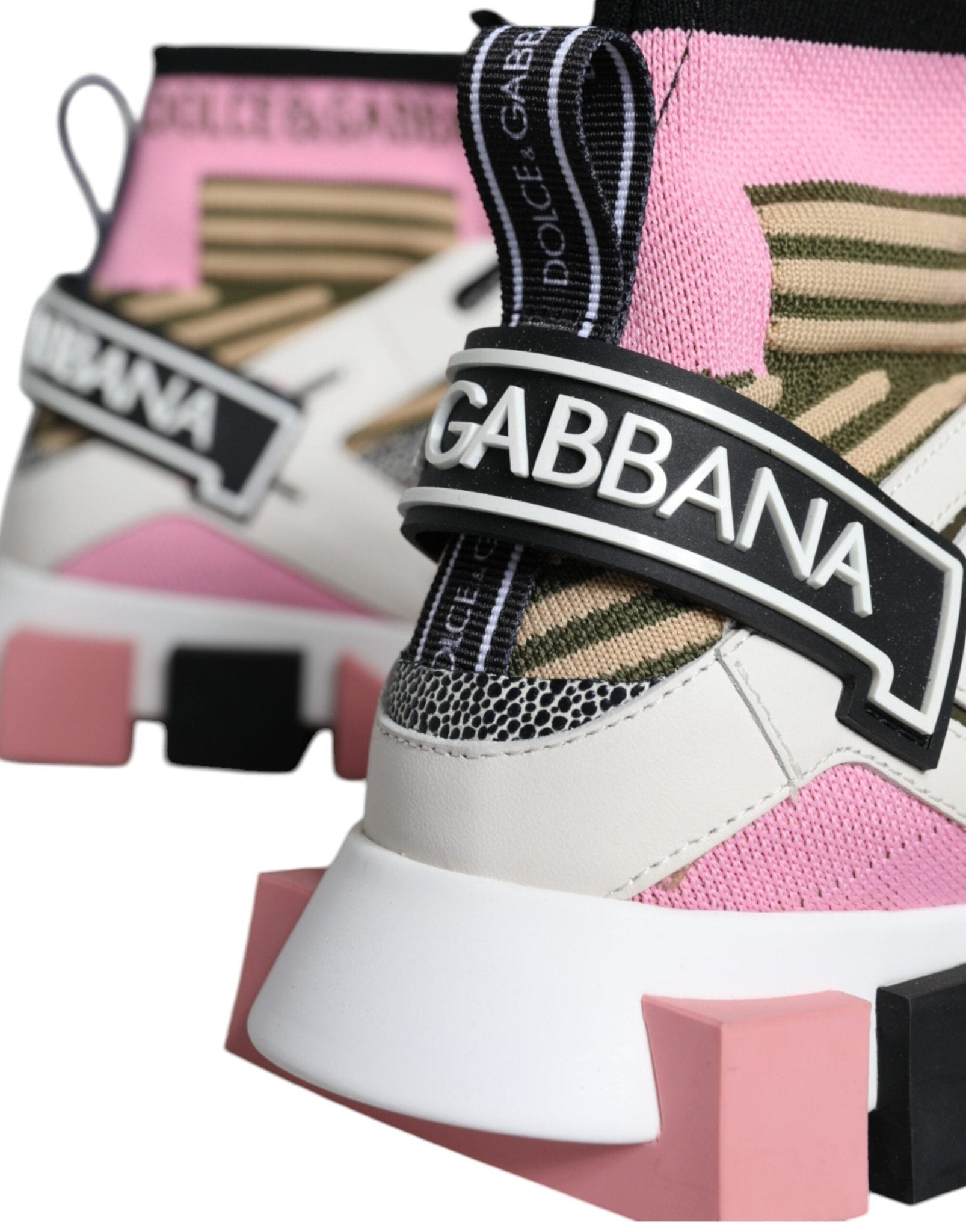 Dolce & Gabbana Multicolor Sorrento Socks Logo Sneakers Shoes - SMARTMARTNZ