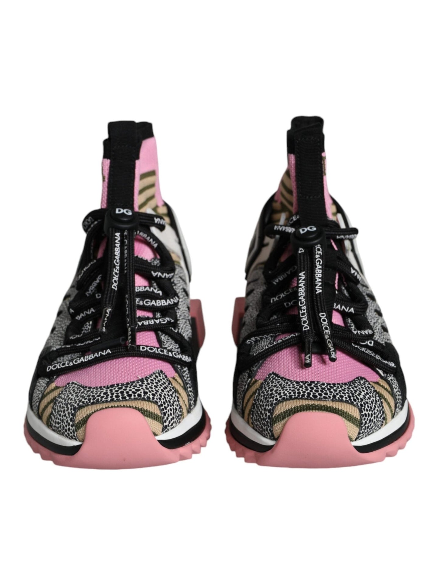 Dolce & Gabbana Multicolor Sorrento Socks Logo Sneakers Shoes - SMARTMARTNZ