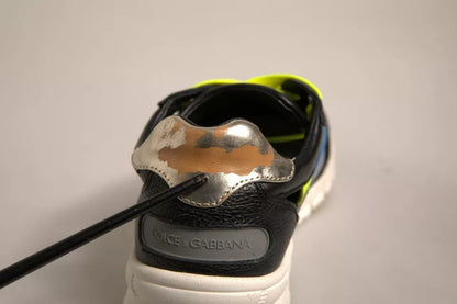 Dolce & Gabbana Multicolor Suede Low Top Sneakers Shoes - SMARTMARTNZ