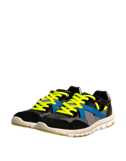 Dolce & Gabbana Multicolor Suede Low Top Sneakers Shoes - SMARTMARTNZ