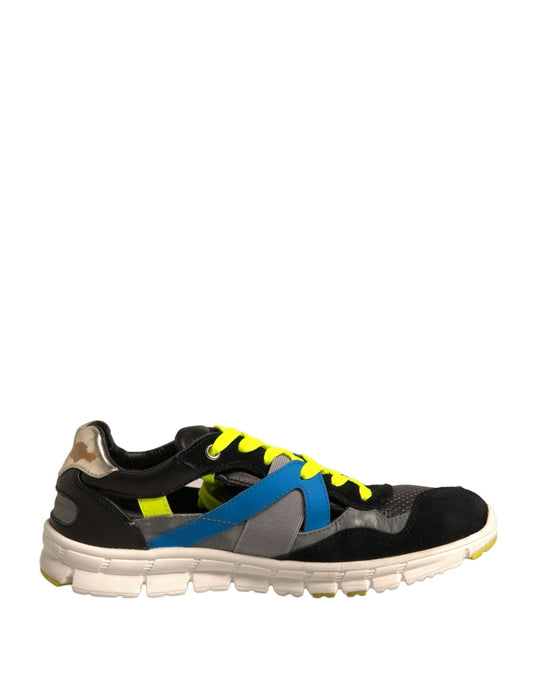 Dolce & Gabbana Multicolor Suede Low Top Sneakers Shoes - SMARTMARTNZ