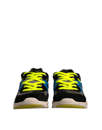 Dolce & Gabbana Multicolor Suede Low Top Sneakers Shoes - SMARTMARTNZ