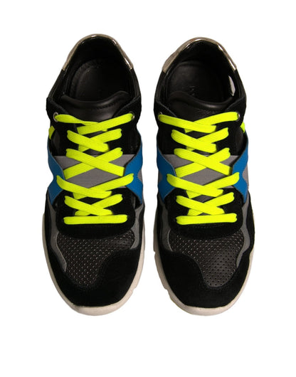 Dolce & Gabbana Multicolor Suede Low Top Sneakers Shoes - SMARTMARTNZ