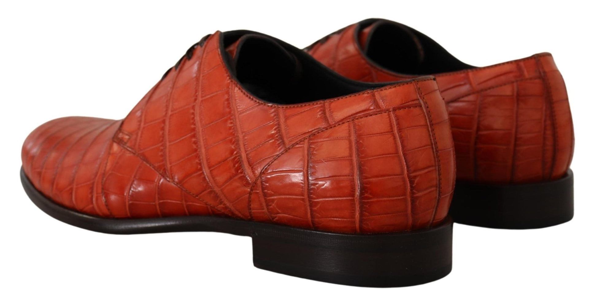 Dolce & Gabbana Orange Exotic Leather Dress Derby Shoes - SMARTMARTNZ