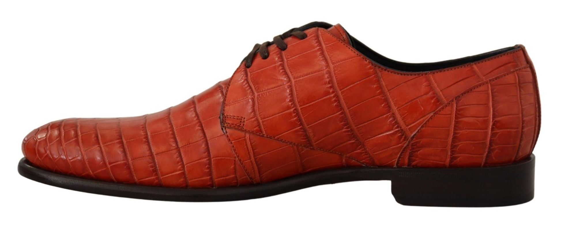 Dolce & Gabbana Orange Exotic Leather Dress Derby Shoes - SMARTMARTNZ