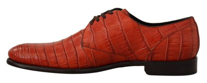 Dolce & Gabbana Orange Exotic Leather Dress Derby Shoes - SMARTMARTNZ