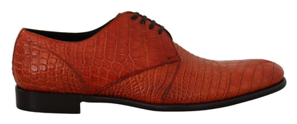 Dolce & Gabbana Orange Exotic Leather Dress Derby Shoes - SMARTMARTNZ