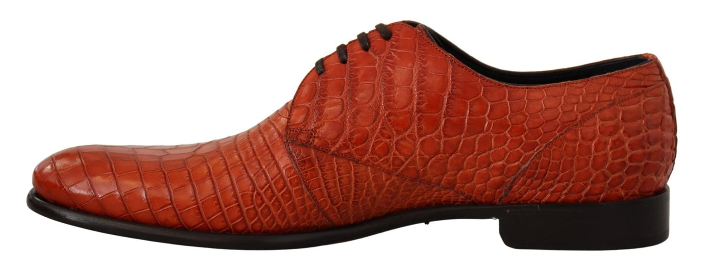 Dolce & Gabbana Orange Exotic Leather Dress Derby Shoes - SMARTMARTNZ
