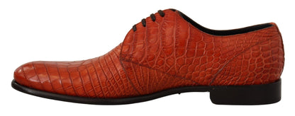 Dolce & Gabbana Orange Exotic Leather Dress Derby Shoes - SMARTMARTNZ