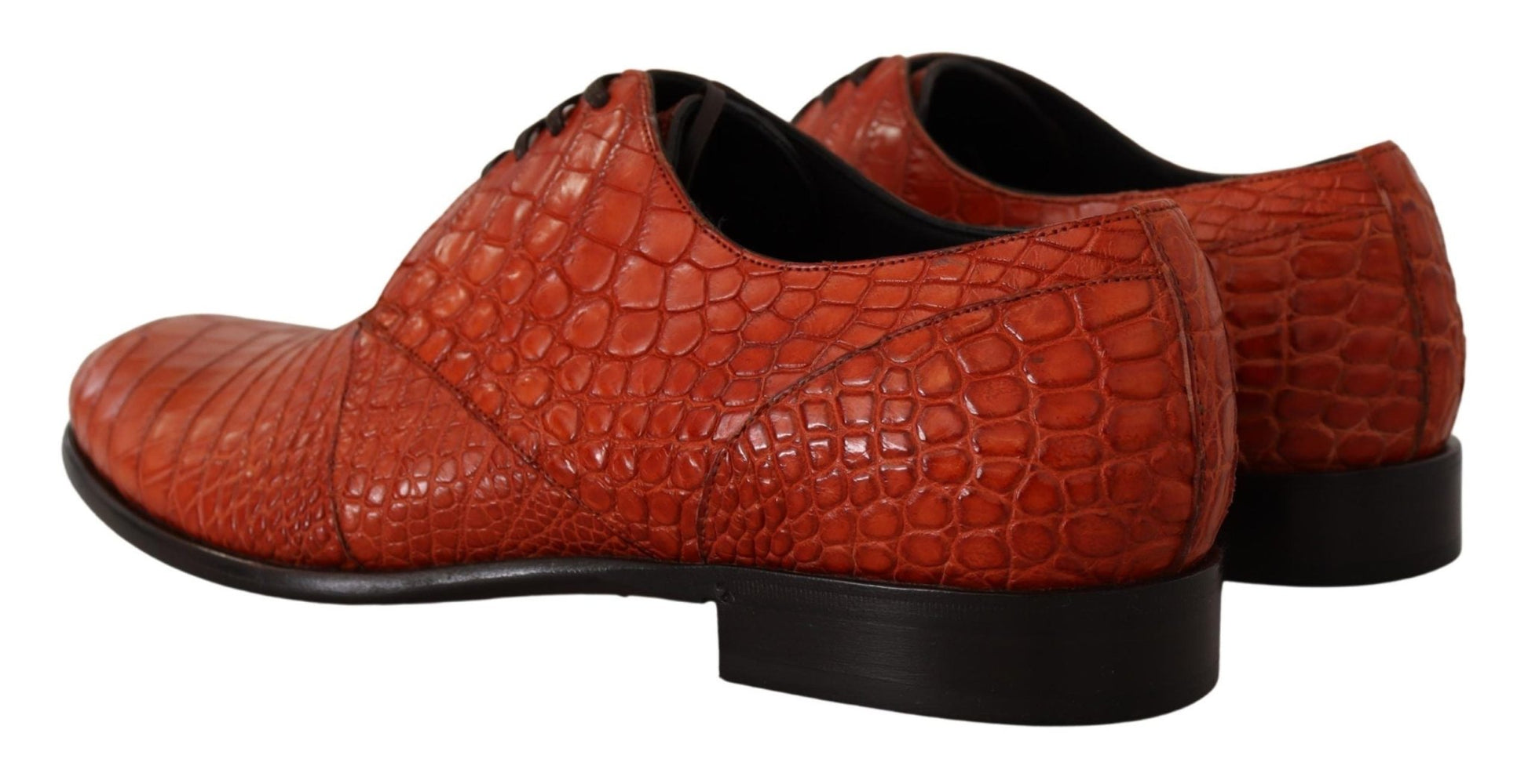 Dolce & Gabbana Orange Exotic Leather Dress Derby Shoes - SMARTMARTNZ