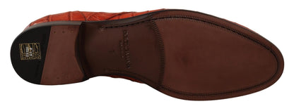 Dolce & Gabbana Orange Exotic Leather Dress Derby Shoes - SMARTMARTNZ