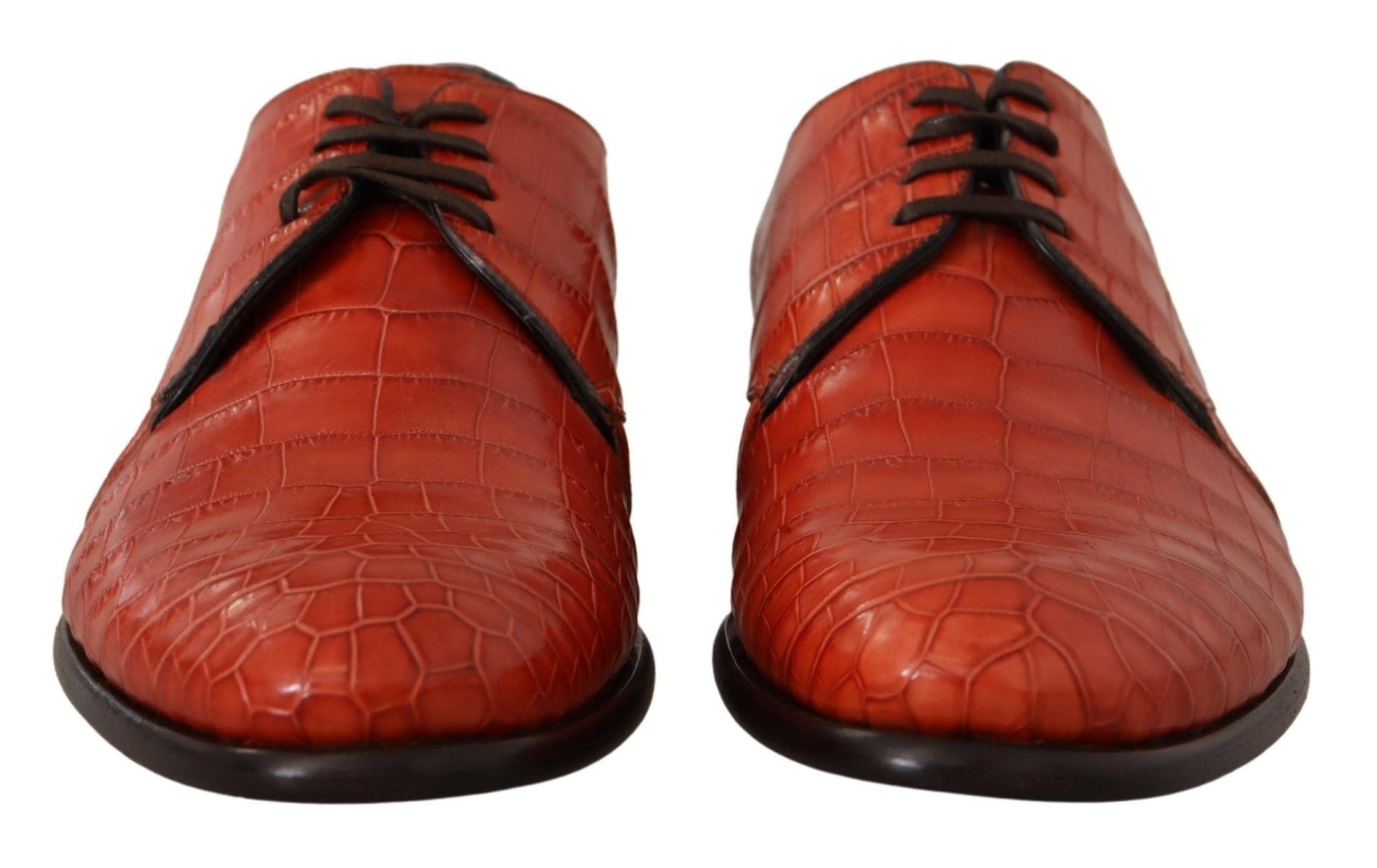 Dolce & Gabbana Orange Exotic Leather Dress Derby Shoes - SMARTMARTNZ