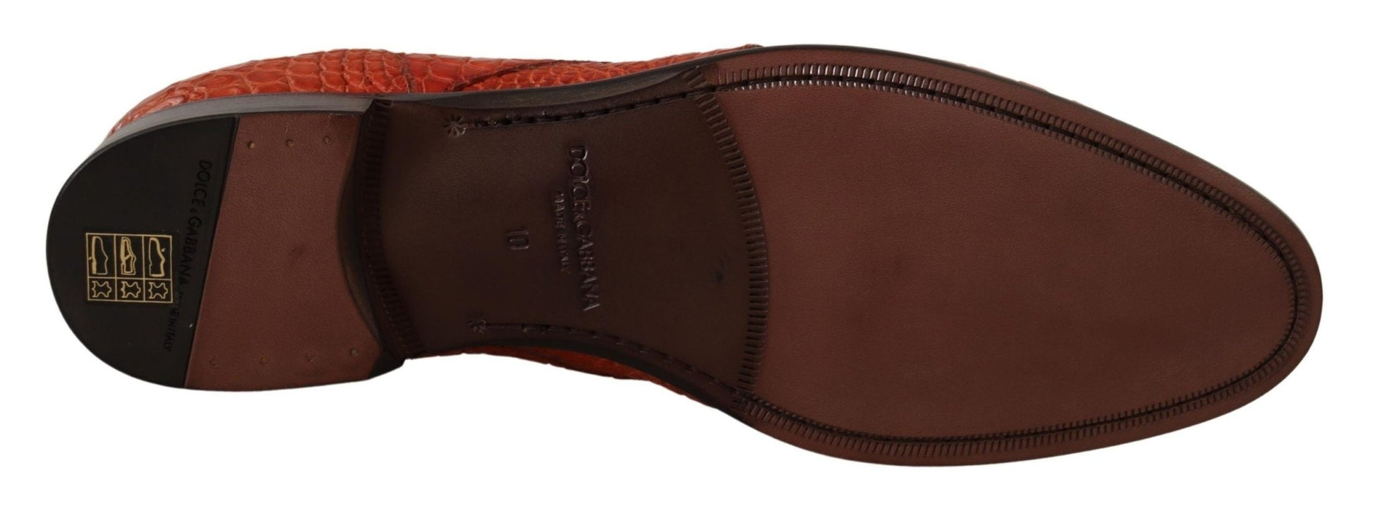 Dolce & Gabbana Orange Exotic Leather Dress Derby Shoes - SMARTMARTNZ