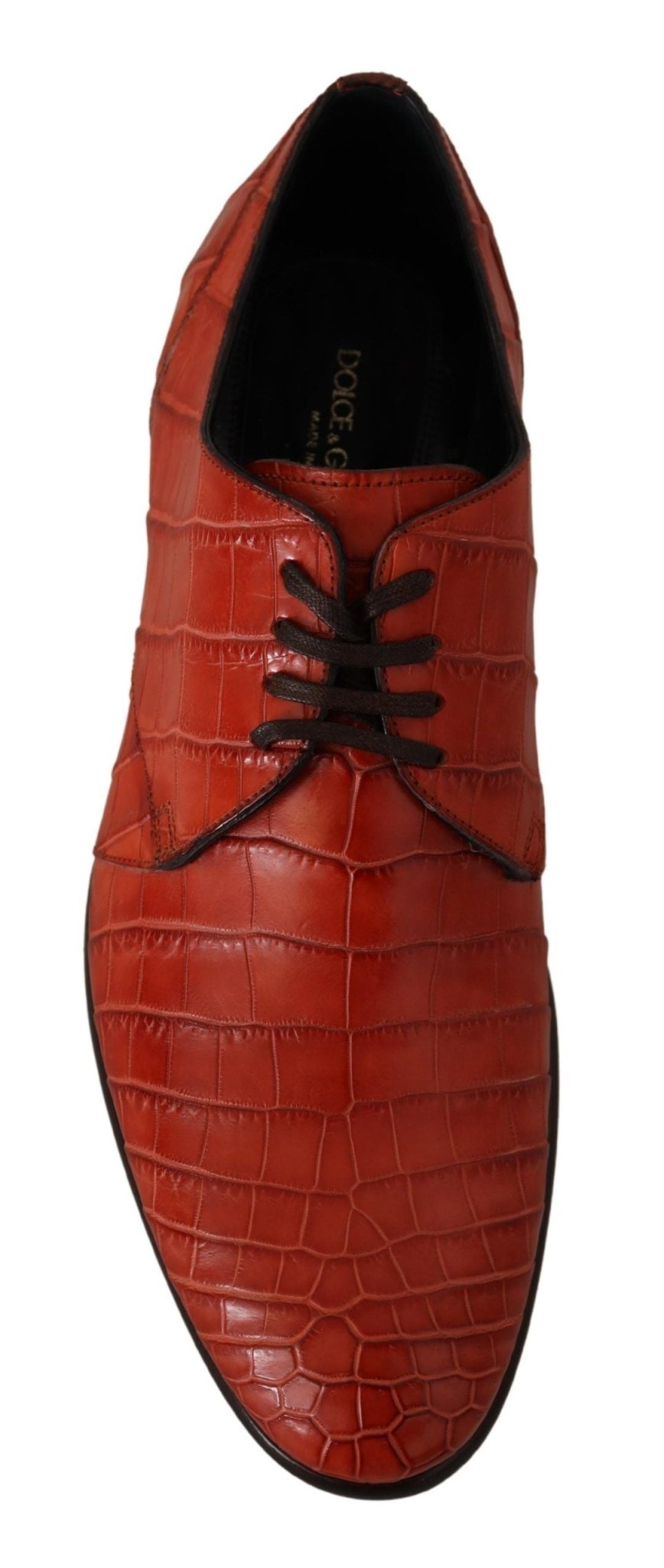 Dolce & Gabbana Orange Exotic Leather Dress Derby Shoes - SMARTMARTNZ