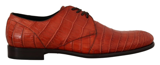 Dolce & Gabbana Orange Exotic Leather Dress Derby Shoes - SMARTMARTNZ