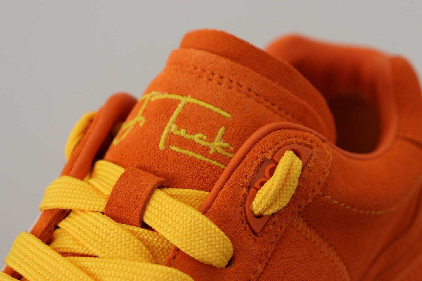 Dolce & Gabbana Orange Leather P.j. Tucker Sneakers Shoes - SMARTMARTNZ