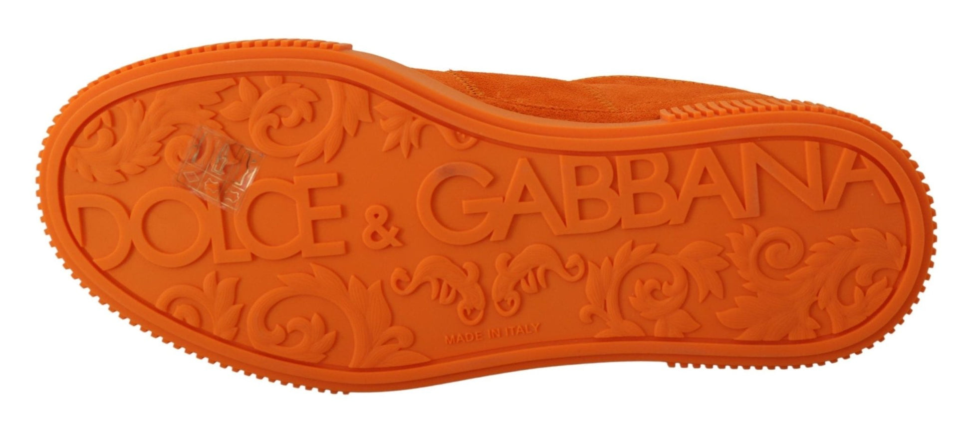 Dolce & Gabbana Orange Leather P.j. Tucker Sneakers Shoes - SMARTMARTNZ