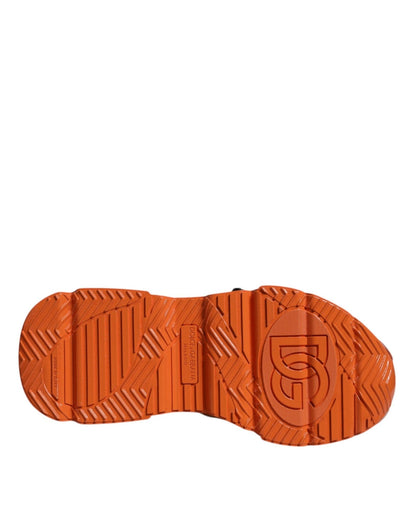 Dolce & Gabbana Orange Multi Panel Chunky High Top Sneakers Shoes - SMARTMARTNZ