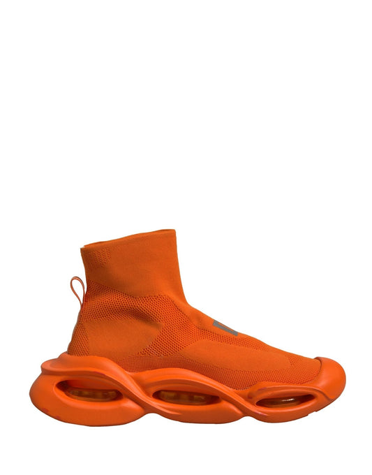 Dolce & Gabbana Orange Slip On Wave Socks Men Sneakers Shoes - SMARTMARTNZ