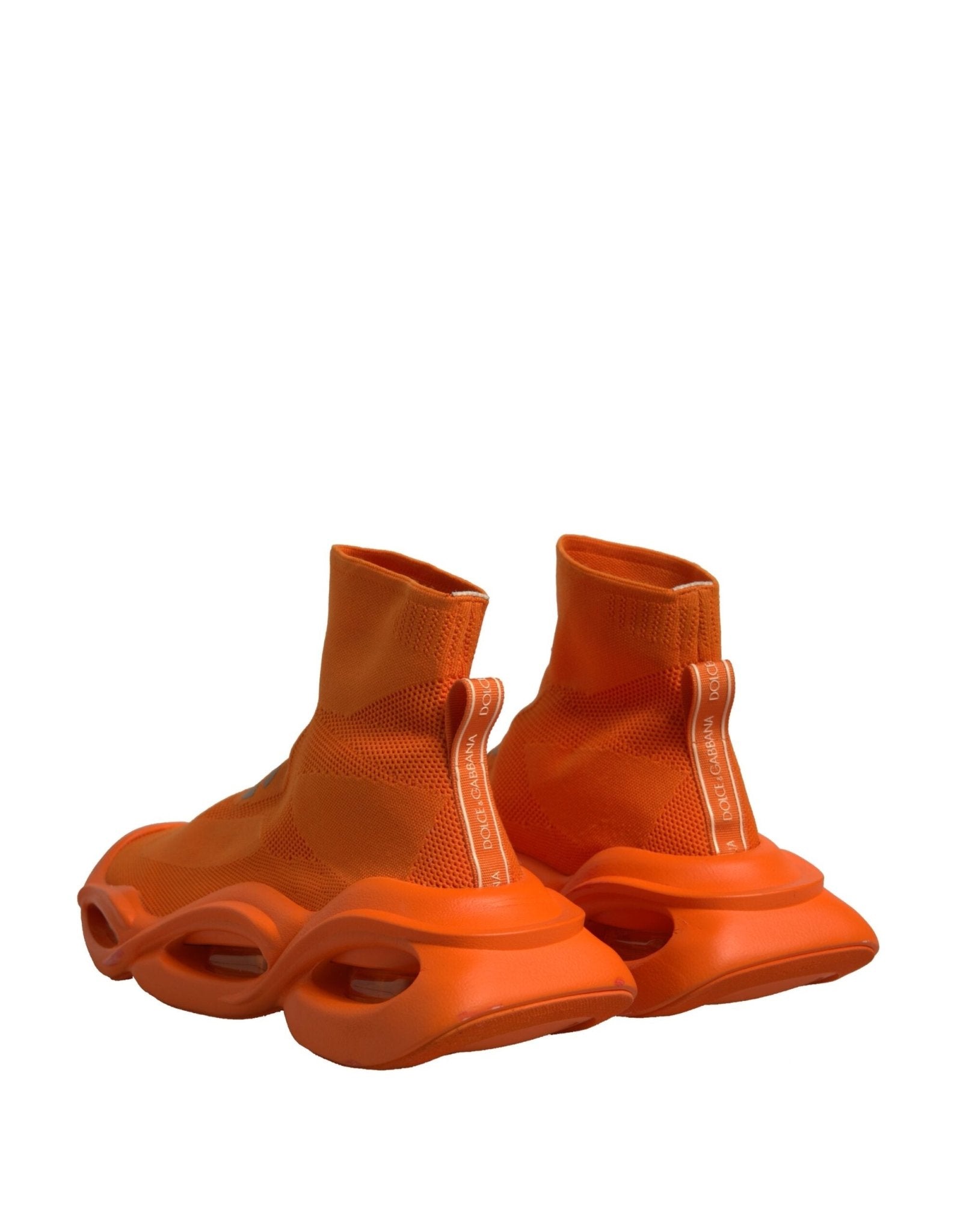 Dolce & Gabbana Orange Slip On Wave Socks Men Sneakers Shoes - SMARTMARTNZ