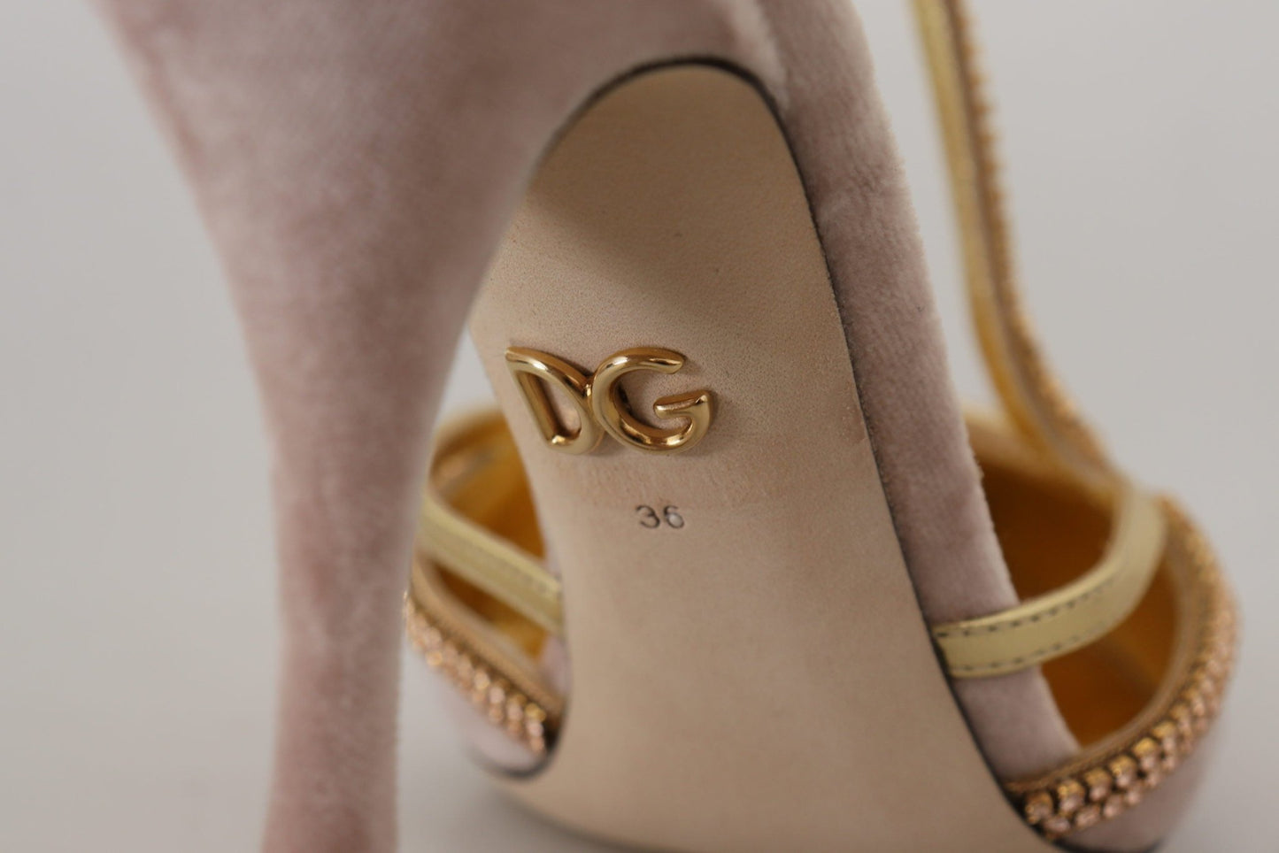 Dolce & Gabbana Pink Crystal T - strap Heels Pumps Shoes - SMARTMARTNZ