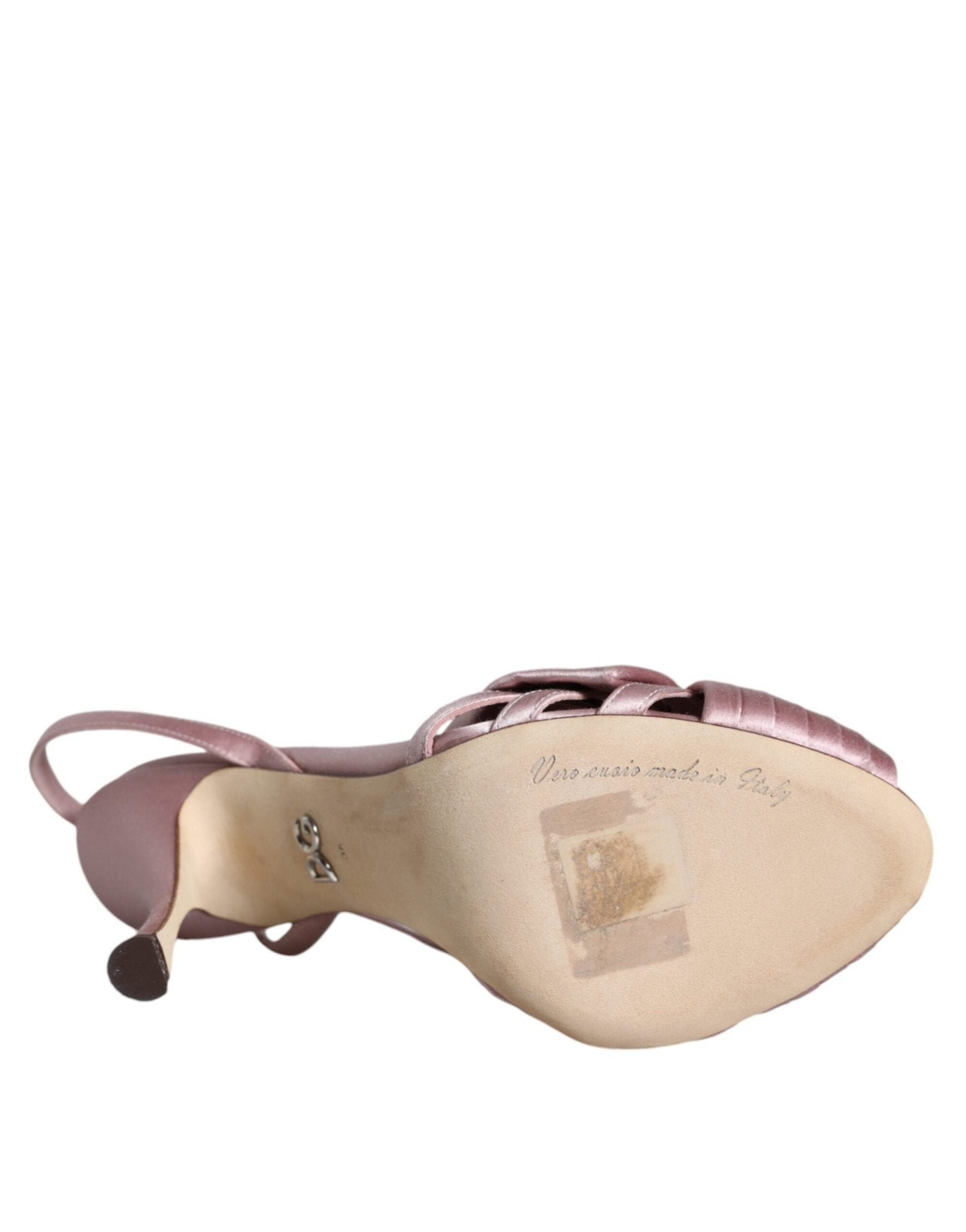 Dolce & Gabbana Pink Keira Crystal Heels Sandals Shoes - SMARTMARTNZ