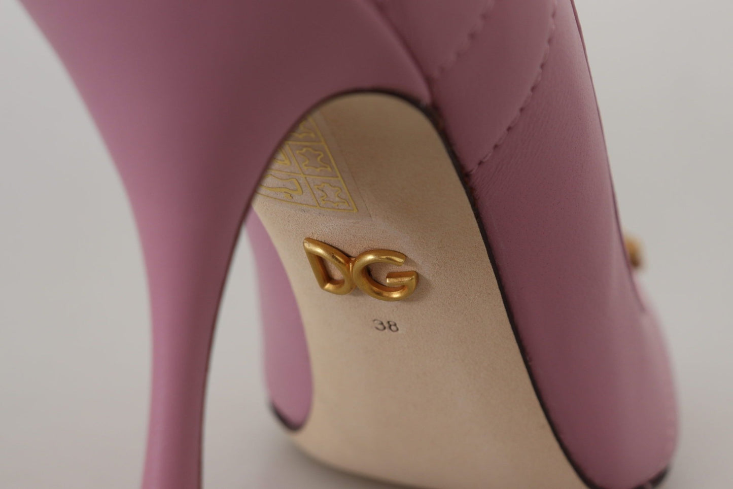 Dolce & Gabbana Pink Leather Heart DEVOTION Heels Pumps Shoes - SMARTMARTNZ