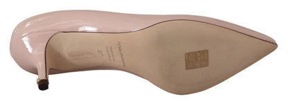 Dolce & Gabbana Pink Patent Leather Kitten Heels Pumps Shoes - SMARTMARTNZ