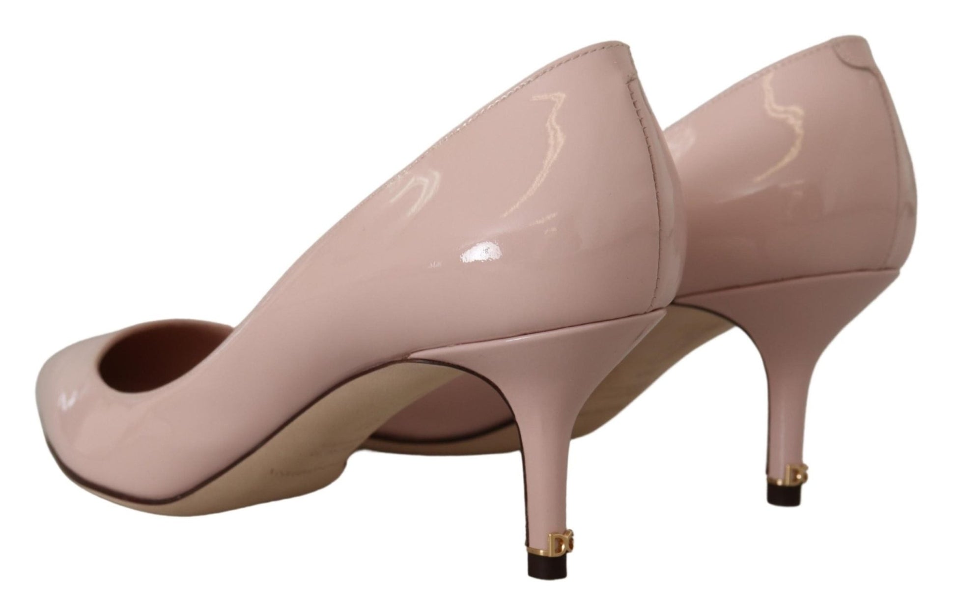 Dolce & Gabbana Pink Patent Leather Kitten Heels Pumps Shoes - SMARTMARTNZ