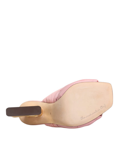 Dolce & Gabbana Pink Quilted DG Heel Slide Sandals Shoes - SMARTMARTNZ
